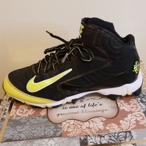 Baseball cleats, youth size 5, Nike, Yellow and Bl